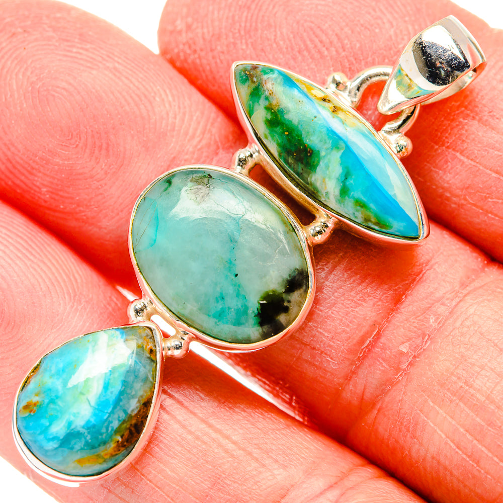 Peruvian Opal Pendants handcrafted by Anasilvercos - PD34036