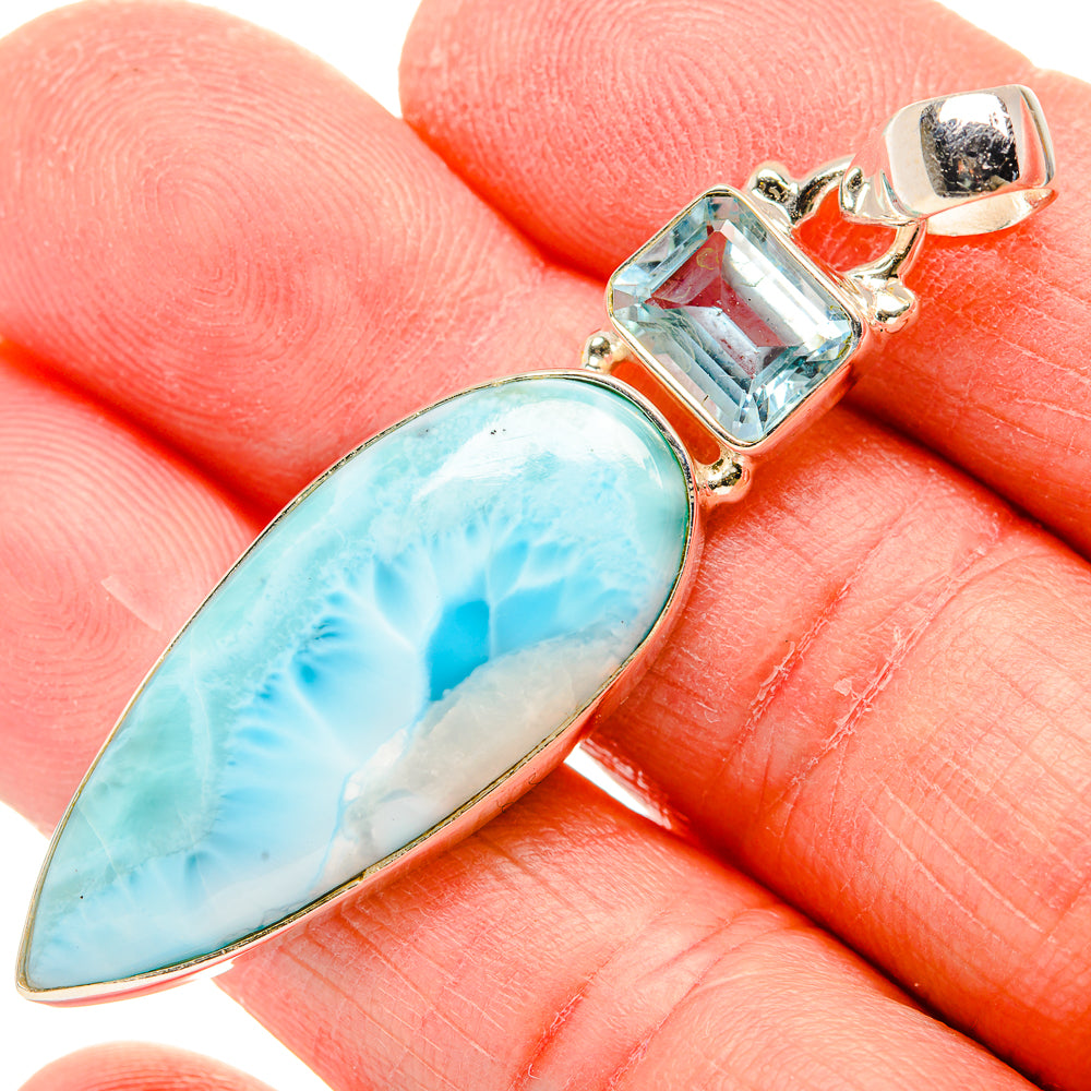 Larimar Pendants handcrafted by Anasilvercos - PD34041
