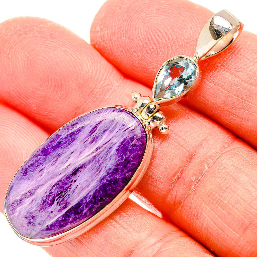Charoite Pendants handcrafted by Anasilvercos - PD34042