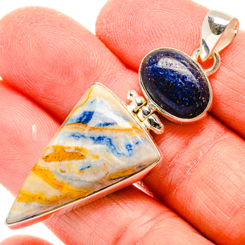 Blue Scheelite Pendants handcrafted by Anasilvercos - PD34048