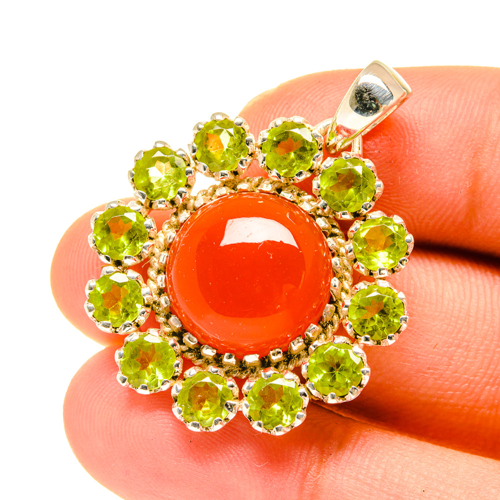 Red Onyx Pendants handcrafted by Anasilvercos - PD3405