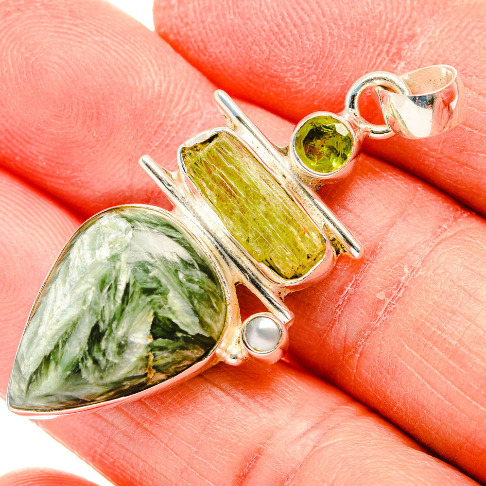 Seraphinite Pendants handcrafted by Anasilvercos - PD34058