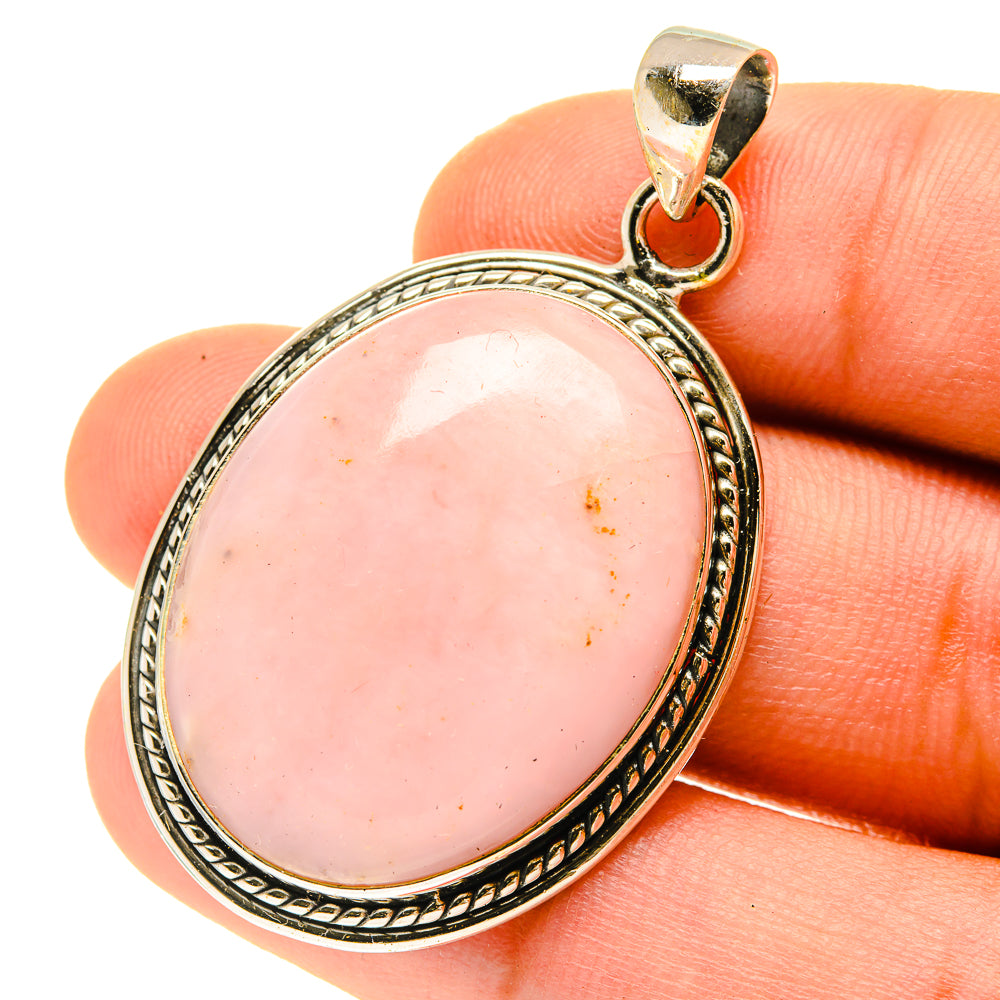 Rose Quartz Pendants handcrafted by Anasilvercos - PD3406