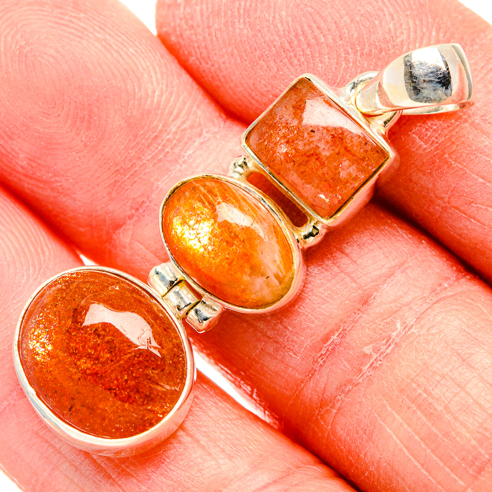 Sunstone Pendants handcrafted by Anasilvercos - PD34060