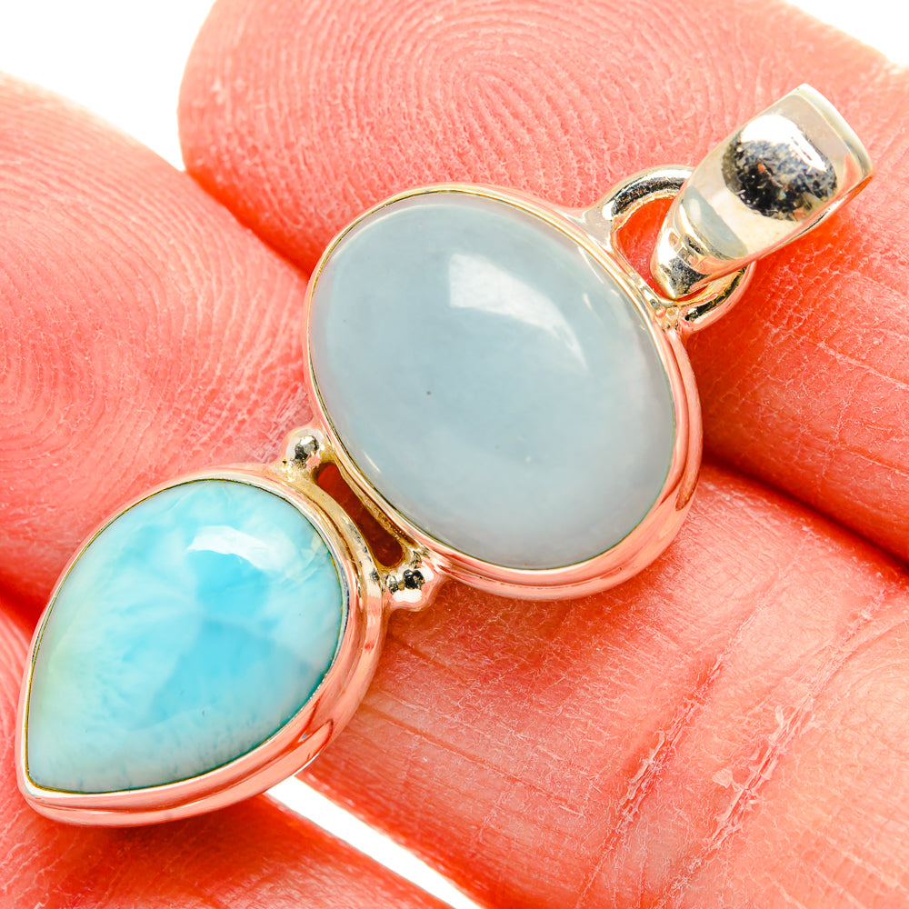 Aquamarine Pendants handcrafted by Anasilvercos - PD34061