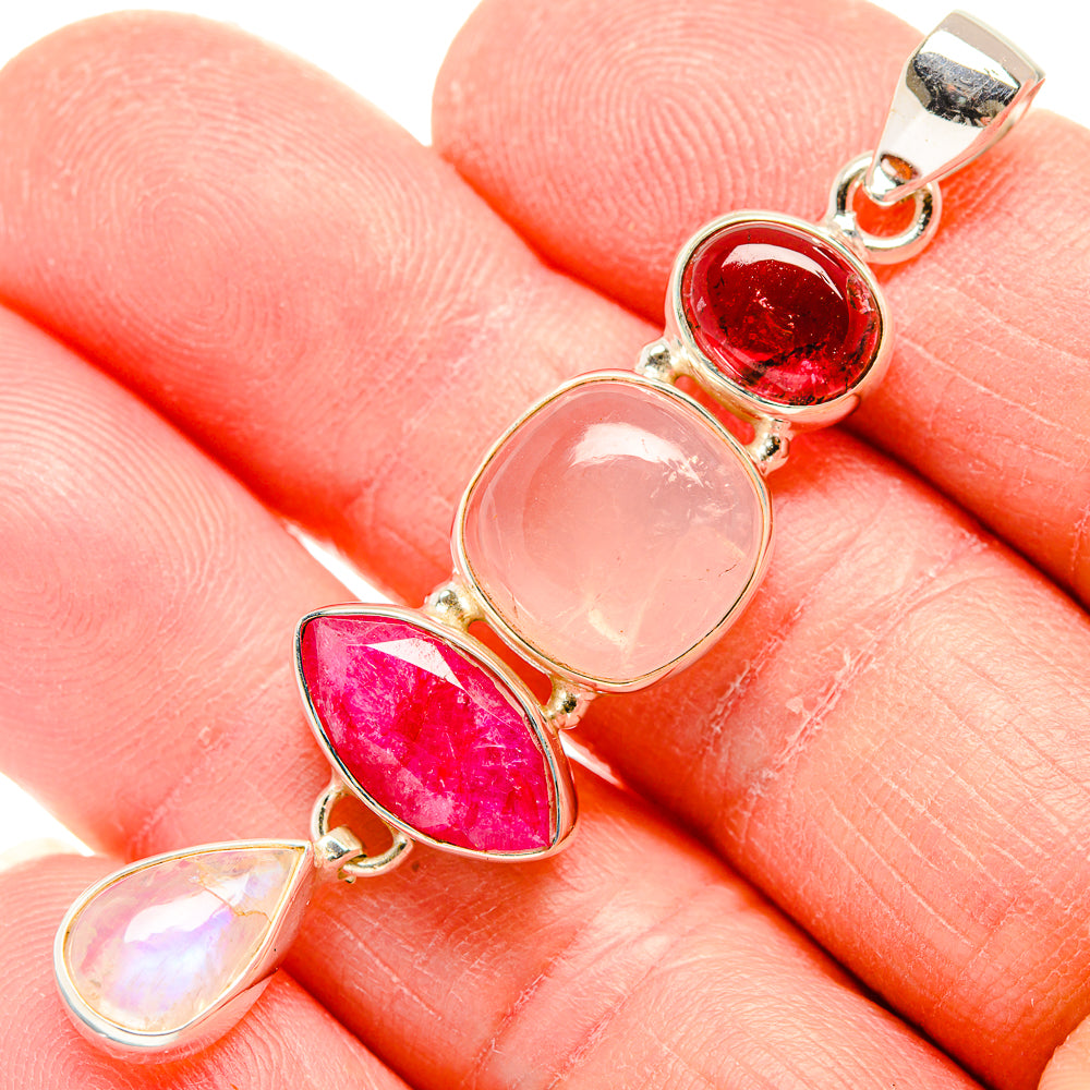 Rose Quartz Pendants handcrafted by Anasilvercos - PD34074