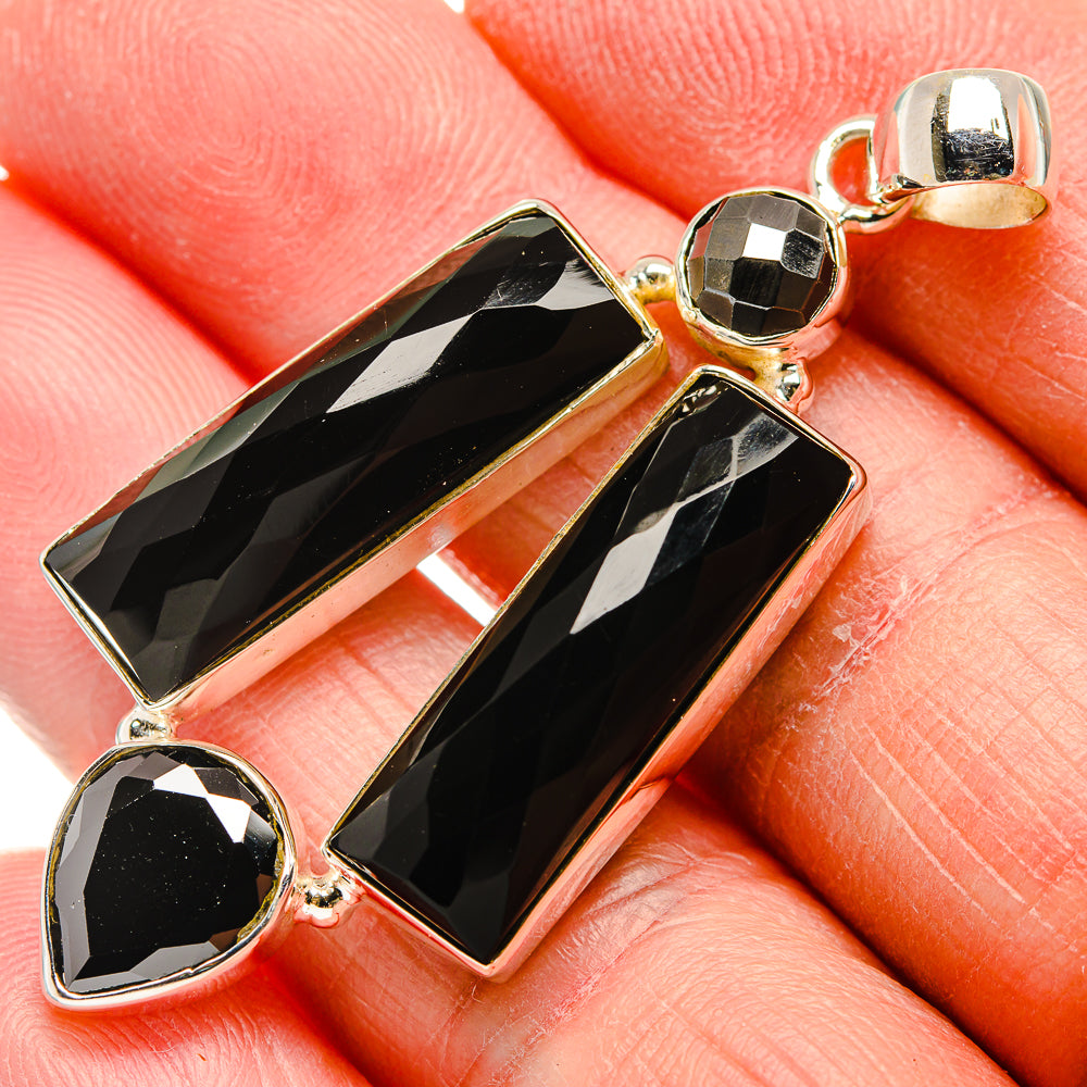 Black Onyx Pendants handcrafted by Anasilvercos - PD34077