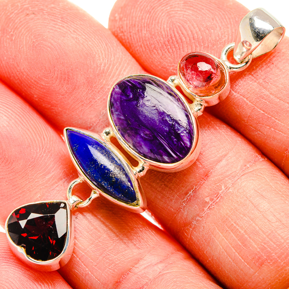 Charoite Pendants handcrafted by Anasilvercos - PD34082