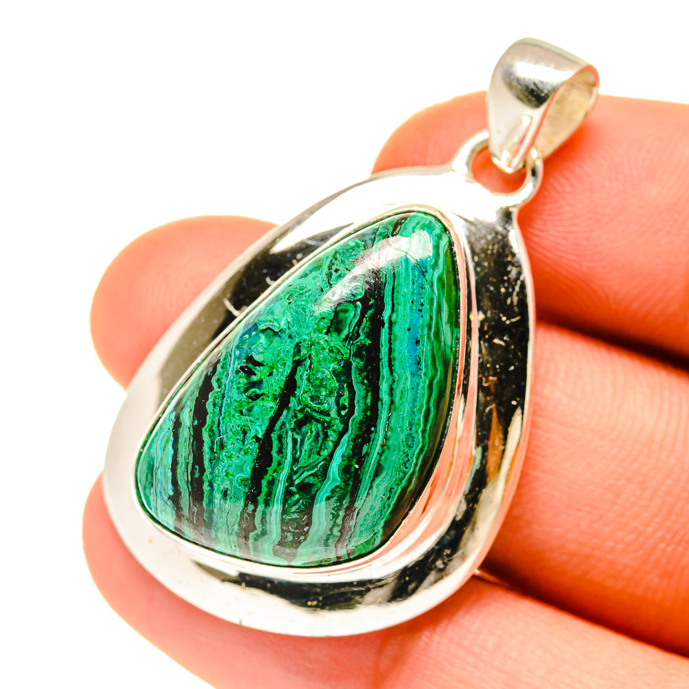 Malachite Pendants handcrafted by Anasilvercos - PD3409
