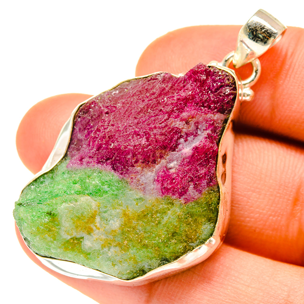 Ruby Zoisite Pendants handcrafted by Anasilvercos - PD3410