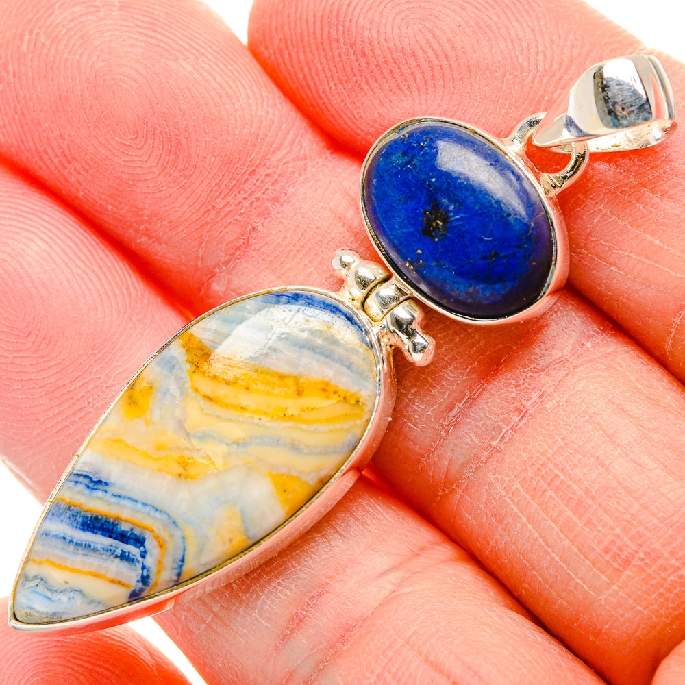 Blue Scheelite Pendants handcrafted by Anasilvercos - PD34101