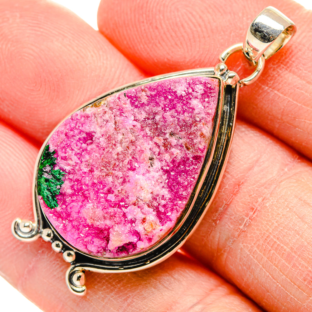 Cobalto Calcite Druzy Pendants handcrafted by Anasilvercos - PD34105