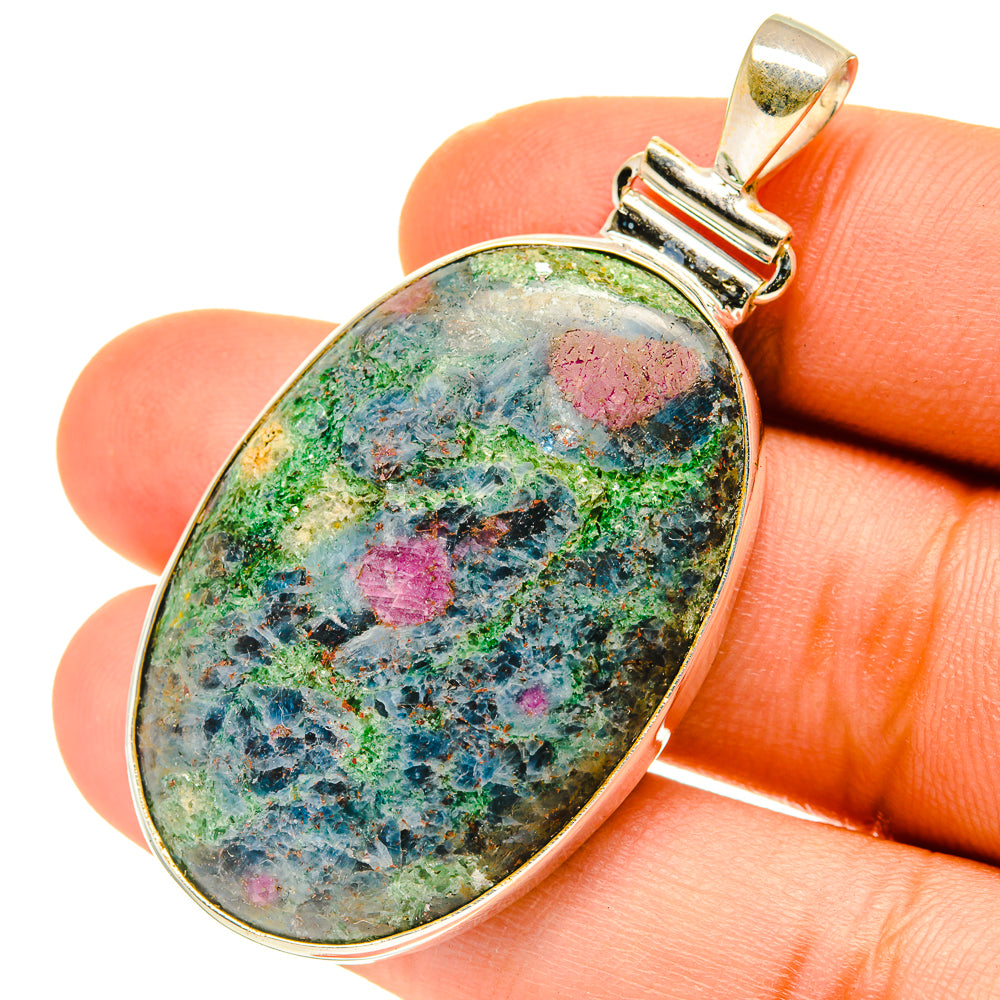 Ruby Fuchsite Pendants handcrafted by Anasilvercos - PD3411