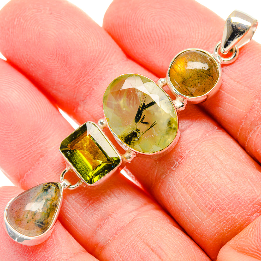 Prehnite Pendants handcrafted by Anasilvercos - PD34113