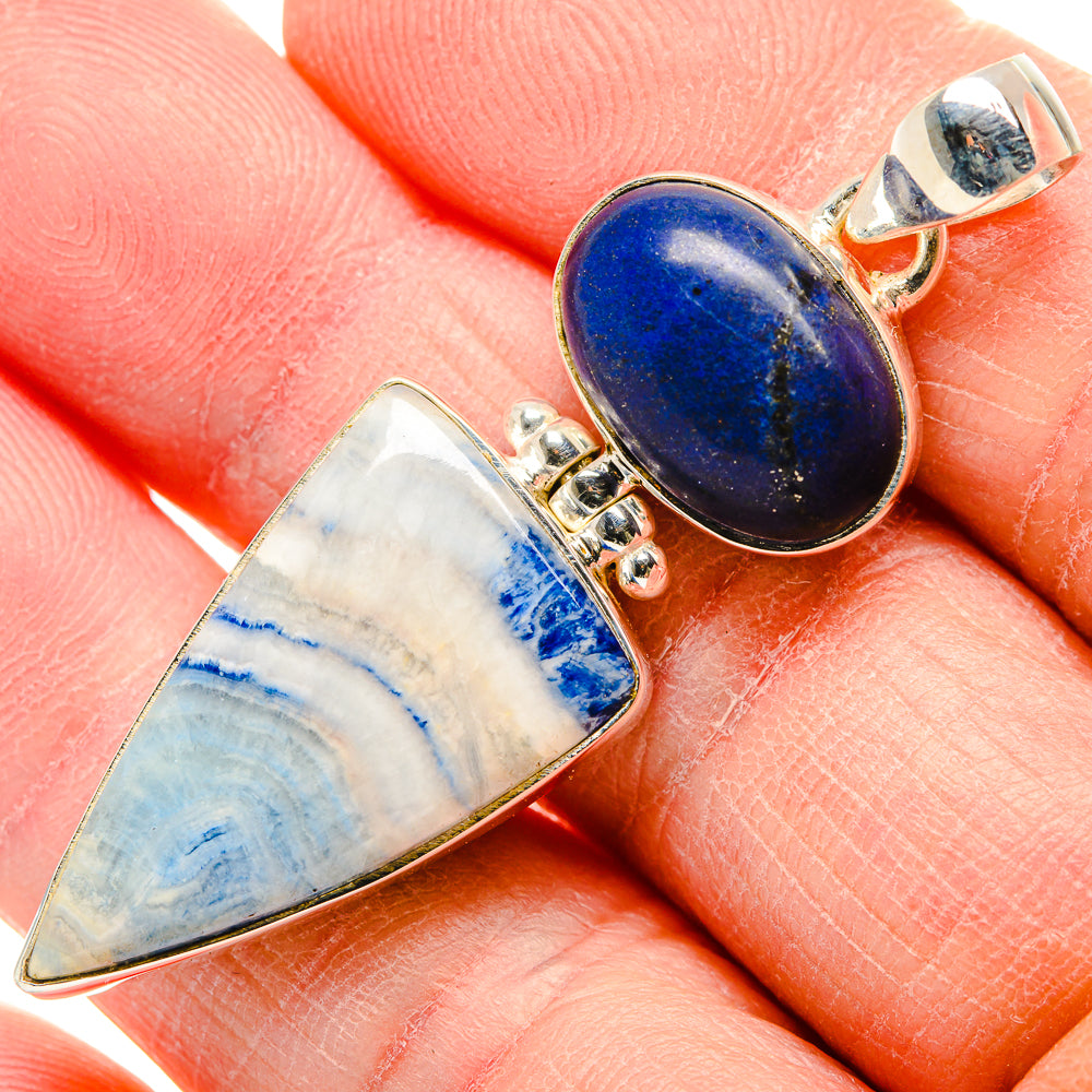 Blue Scheelite Pendants handcrafted by Anasilvercos - PD34122