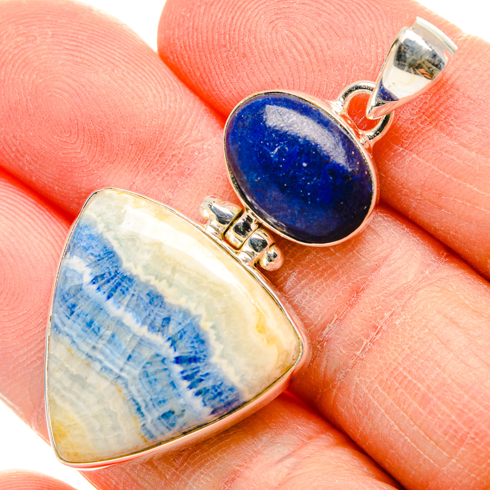 Blue Scheelite Pendants handcrafted by Anasilvercos - PD34130