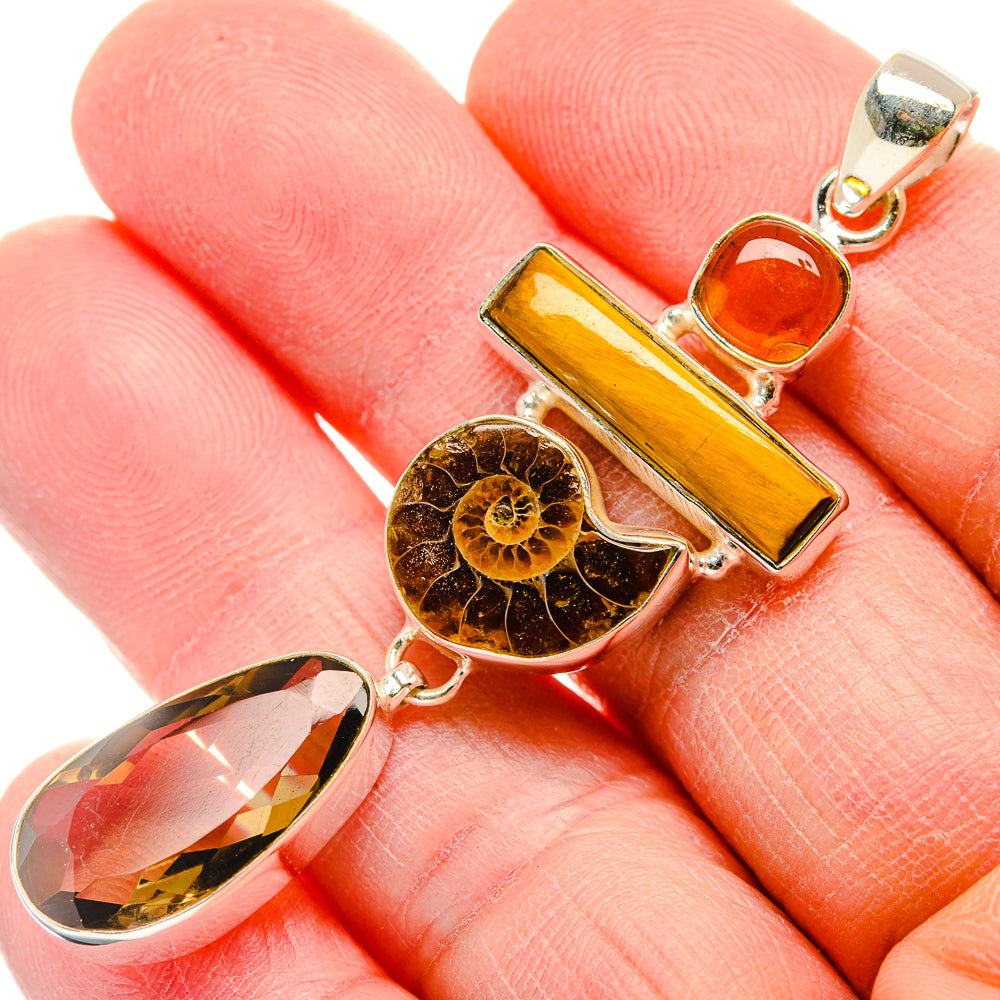 Smoky Quartz Pendants handcrafted by Anasilvercos - PD34135