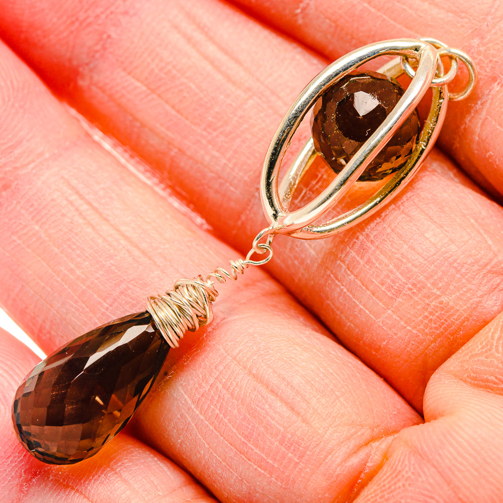 Smoky Quartz Pendants handcrafted by Anasilvercos - PD34141