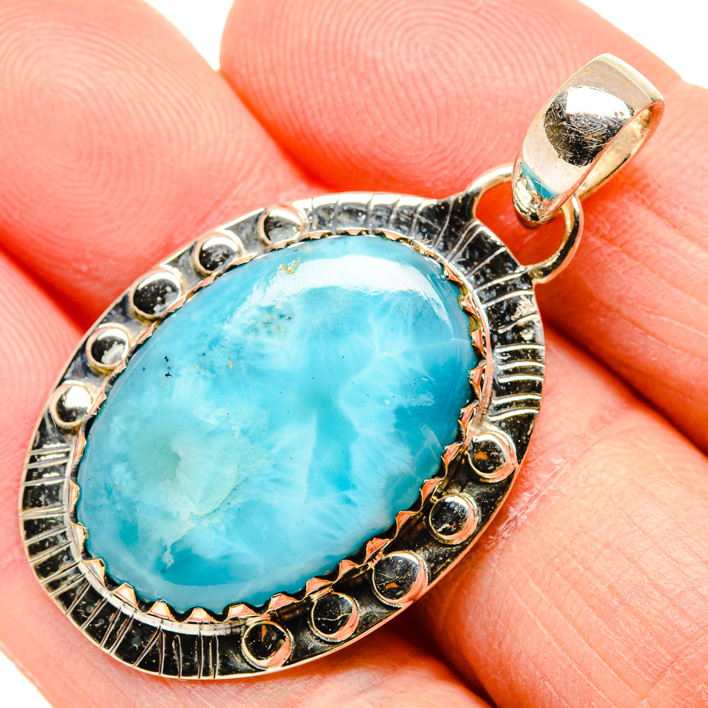 Larimar Pendants handcrafted by Anasilvercos - PD34168
