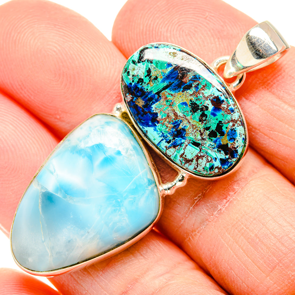 Larimar Pendants handcrafted by Anasilvercos - PD34169