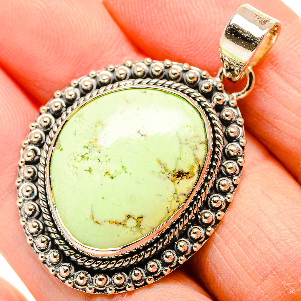 Lemon Chrysoprase Pendants handcrafted by Anasilvercos - PD34171