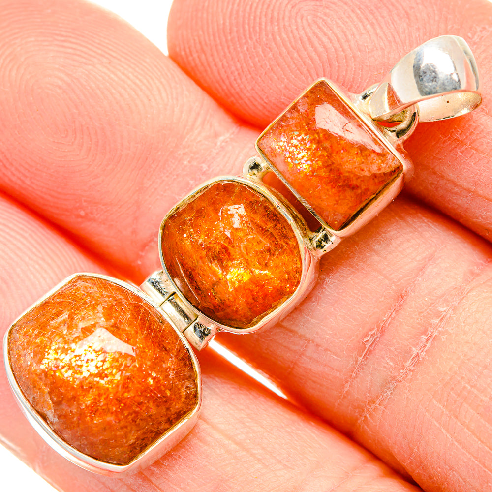 Sunstone Pendants handcrafted by Anasilvercos - PD34172