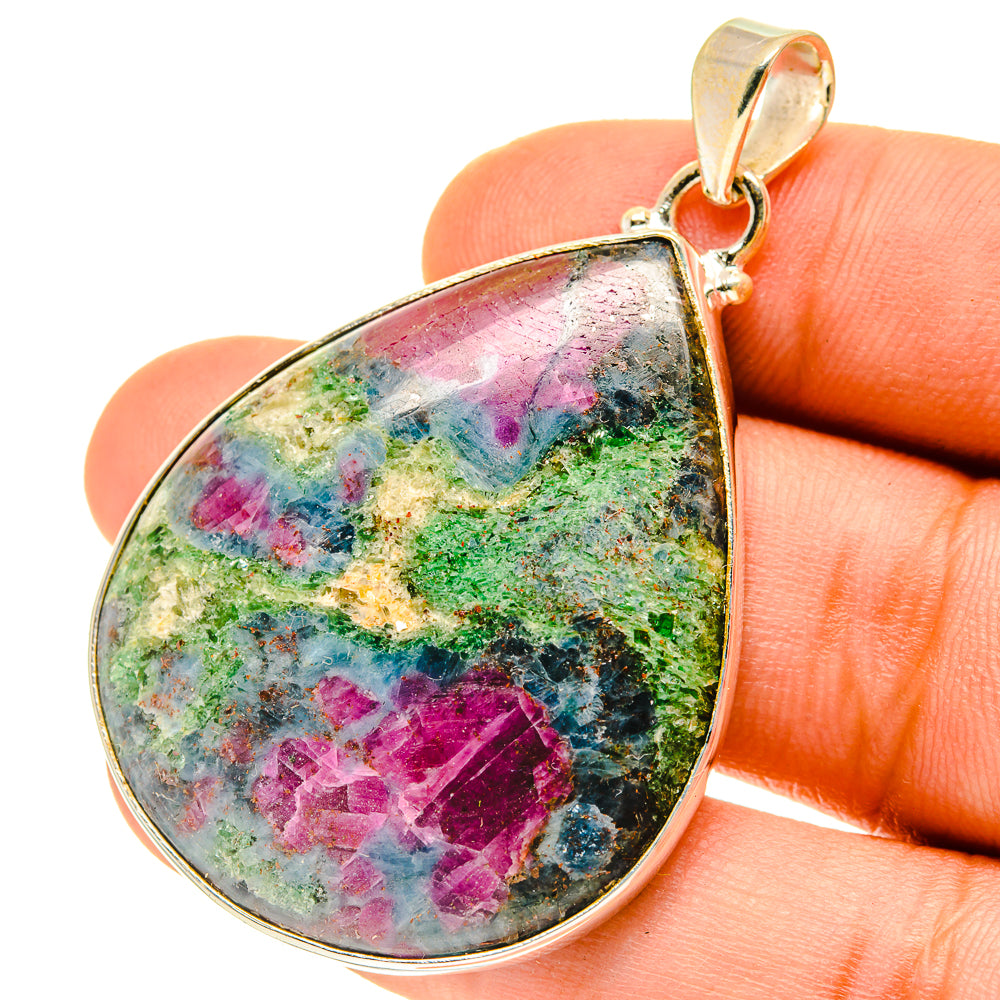 Ruby Fuchsite Pendants handcrafted by Anasilvercos - PD3418