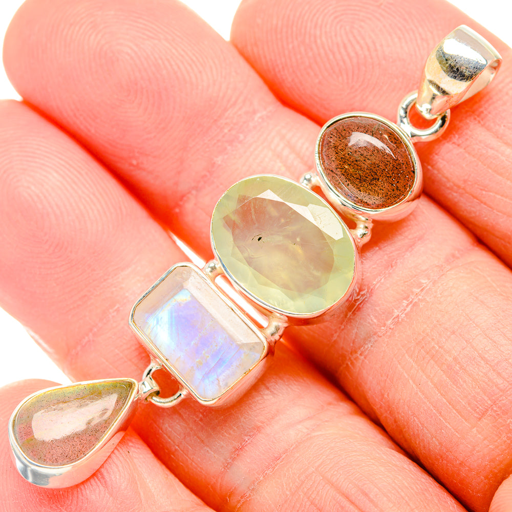 Prehnite Pendants handcrafted by Anasilvercos - PD34180
