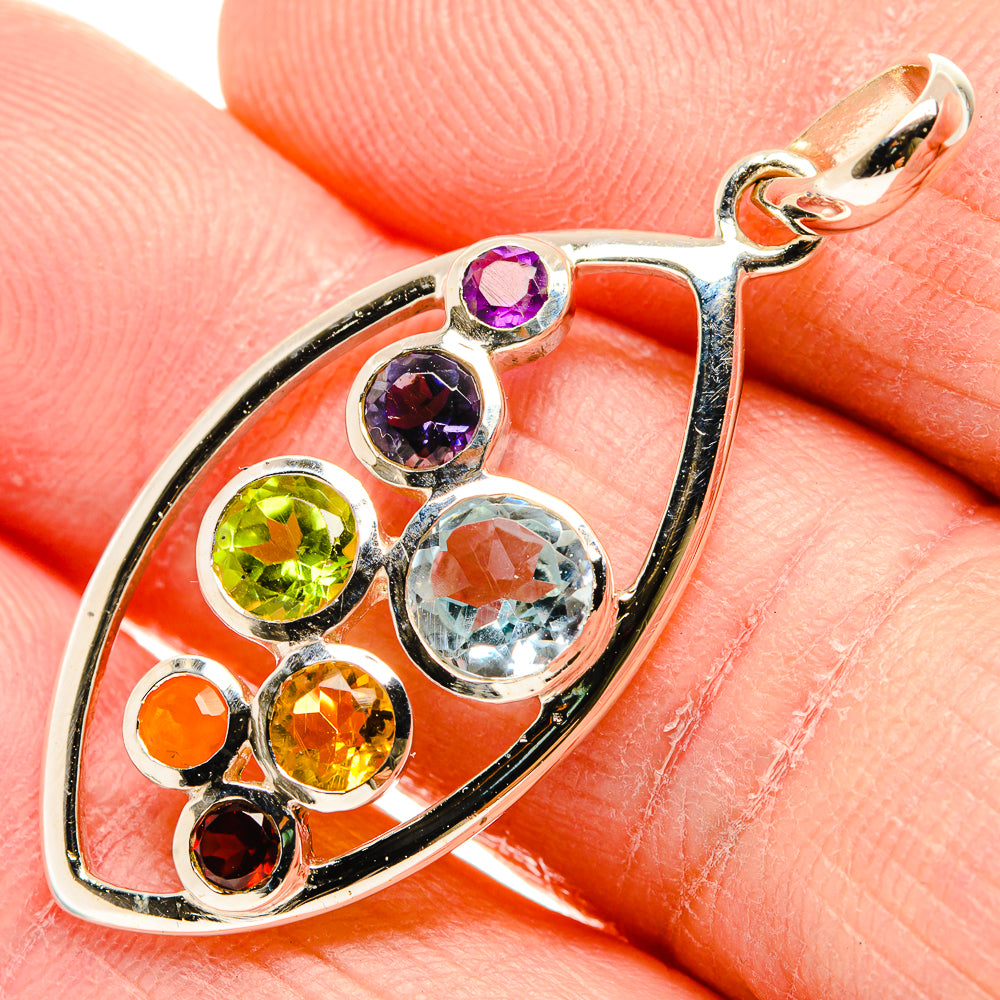 Blue Topaz Pendants handcrafted by Anasilvercos - PD34195