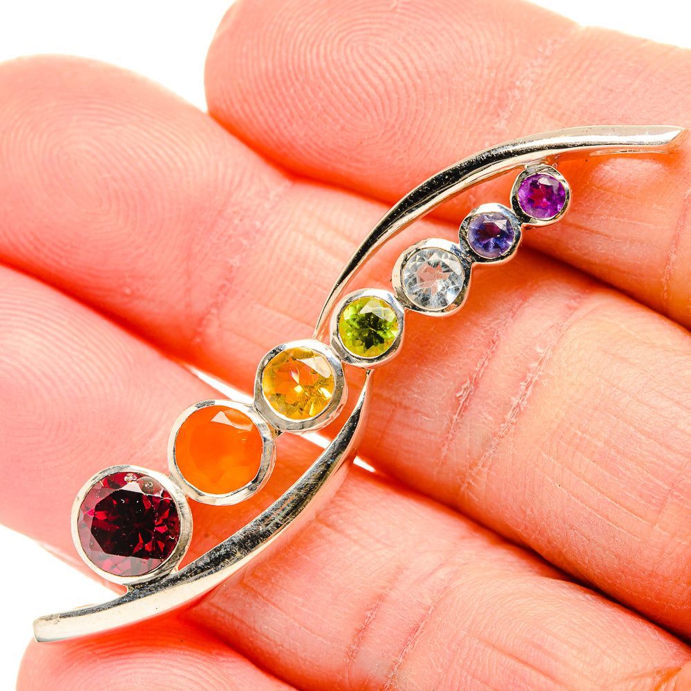 Multi-Stone Chakra Pendants handcrafted by Anasilvercos - PD34196