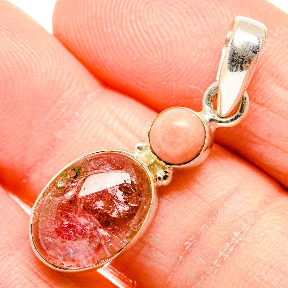 Pink Tourmaline Pendants handcrafted by Anasilvercos - PD34201