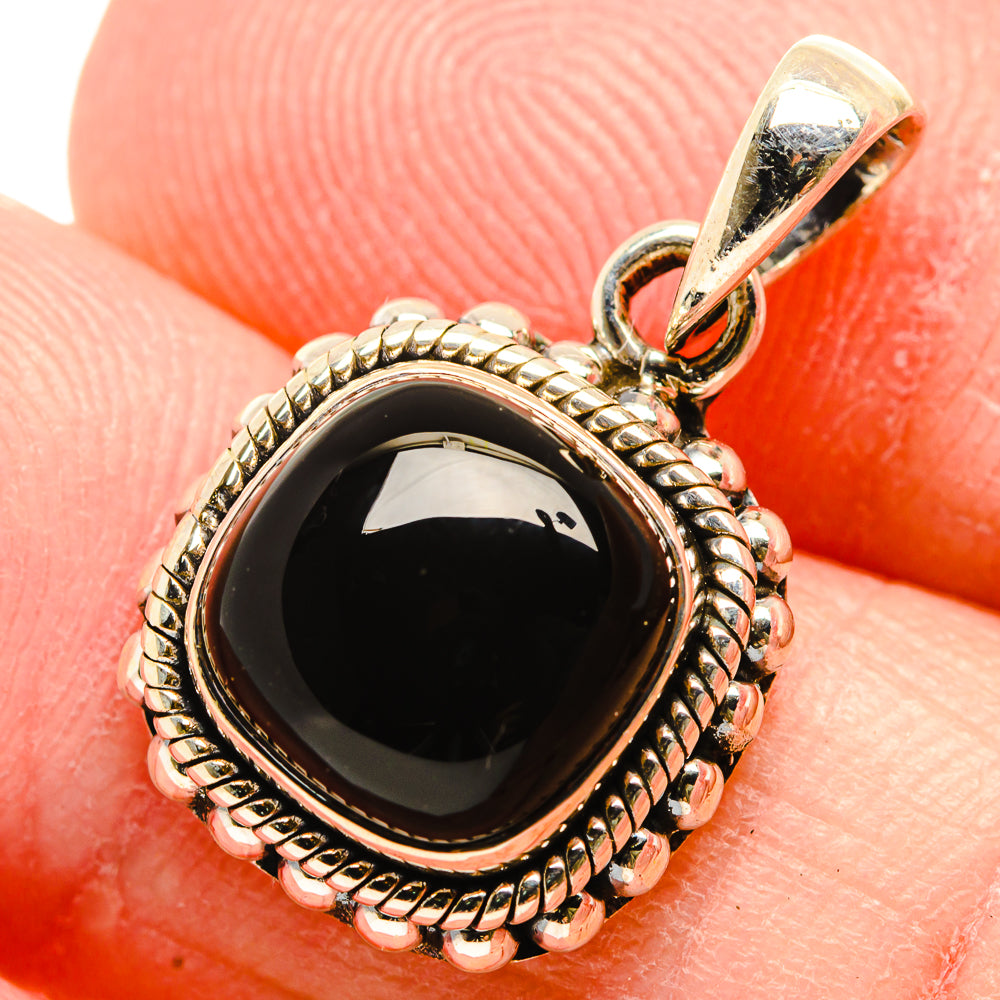 Black Onyx Pendants handcrafted by Anasilvercos - PD34202