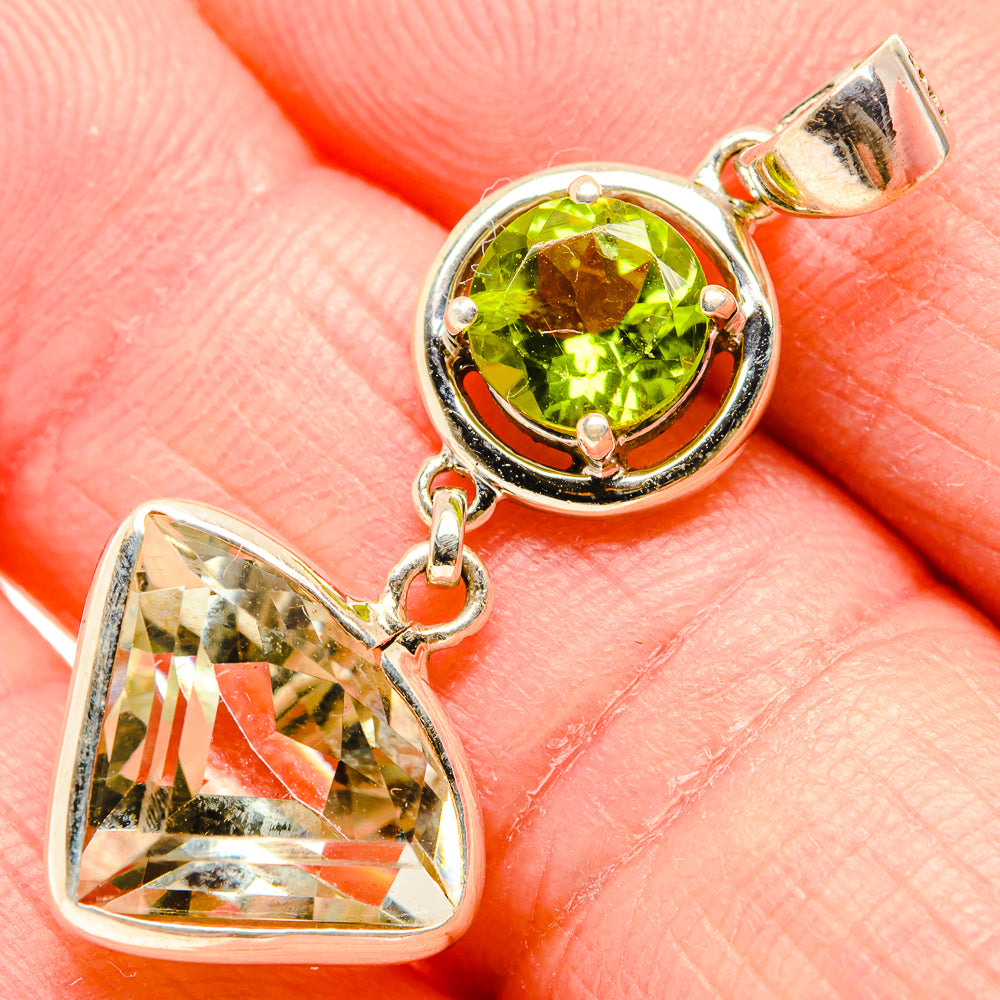 Green Amethyst Pendants handcrafted by Anasilvercos - PD34210
