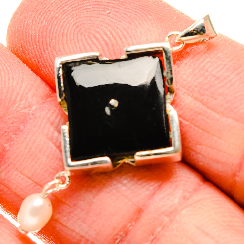 Black Onyx Pendants handcrafted by Anasilvercos - PD34212
