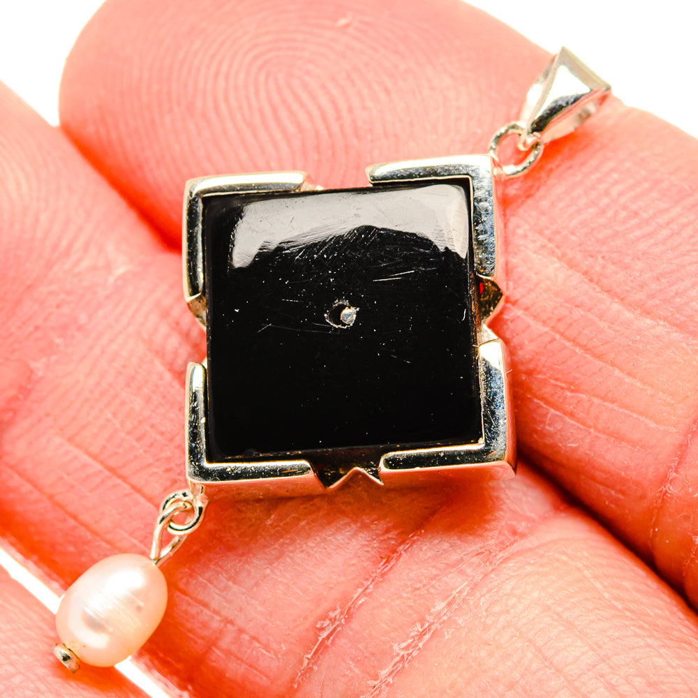 Black Onyx Pendants handcrafted by Anasilvercos - PD34214
