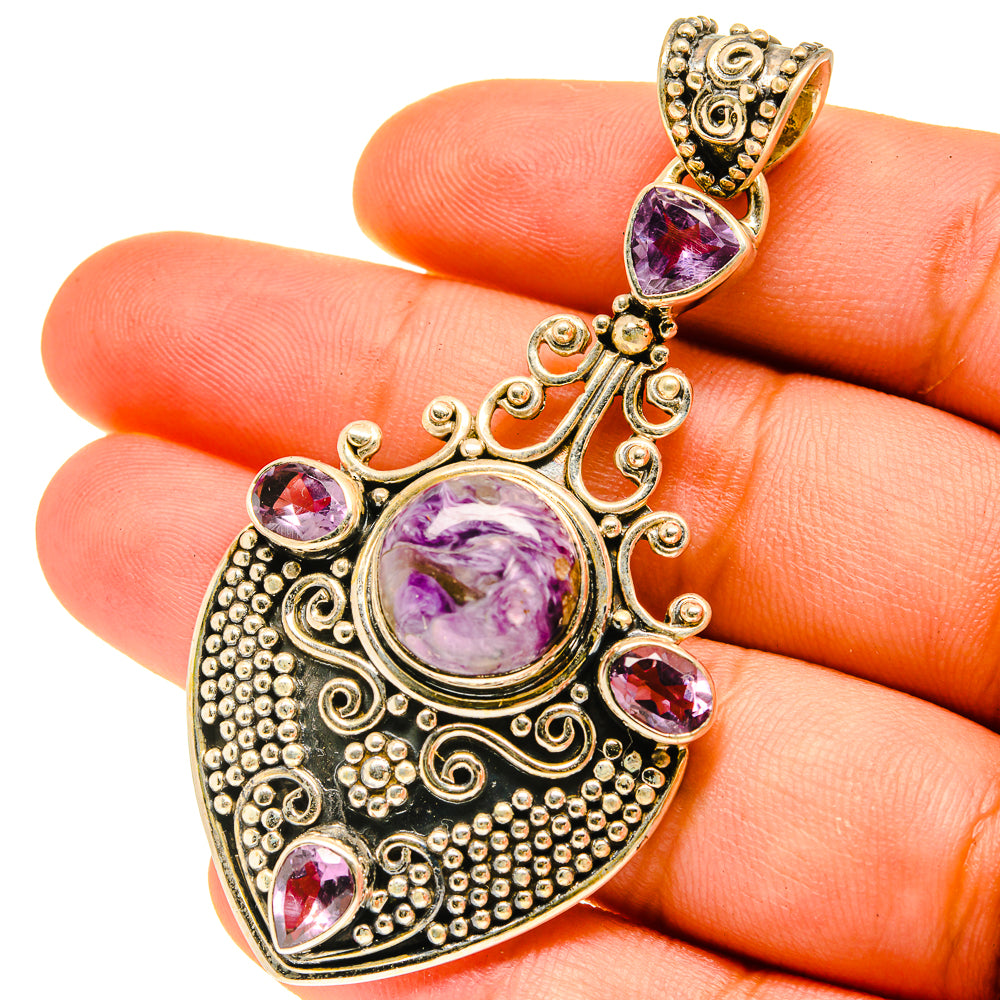 Charoite Pendants handcrafted by Anasilvercos - PD3422