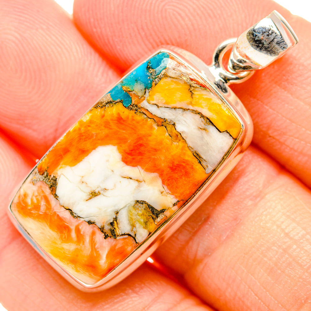 Spiny Oyster Turquoise Pendants handcrafted by Anasilvercos - PD34222