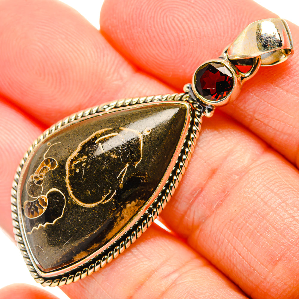 Turritella Agate Pendants handcrafted by Anasilvercos - PD34226