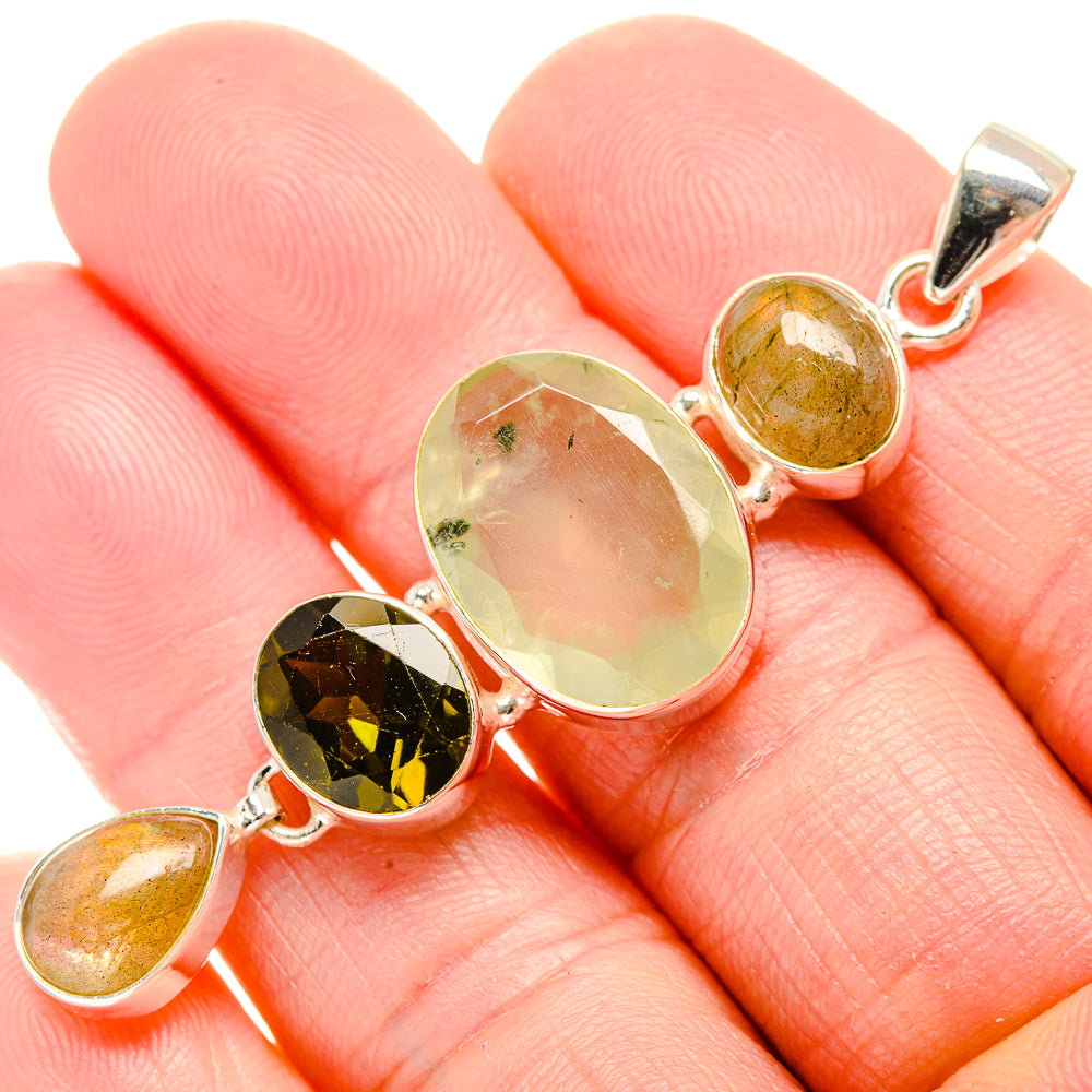 Prehnite Pendants handcrafted by Anasilvercos - PD34236