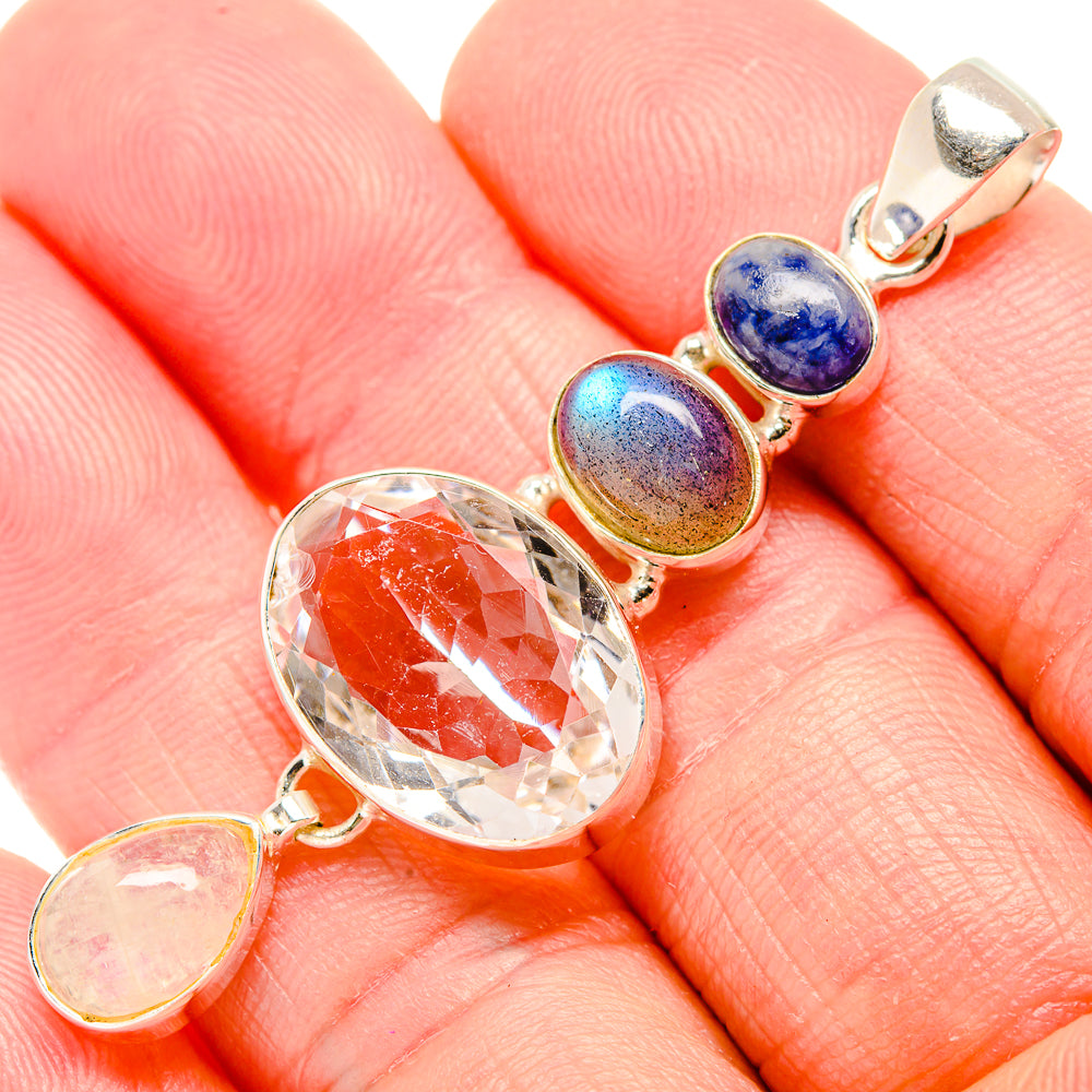 White Quartz Pendants handcrafted by Anasilvercos - PD34239