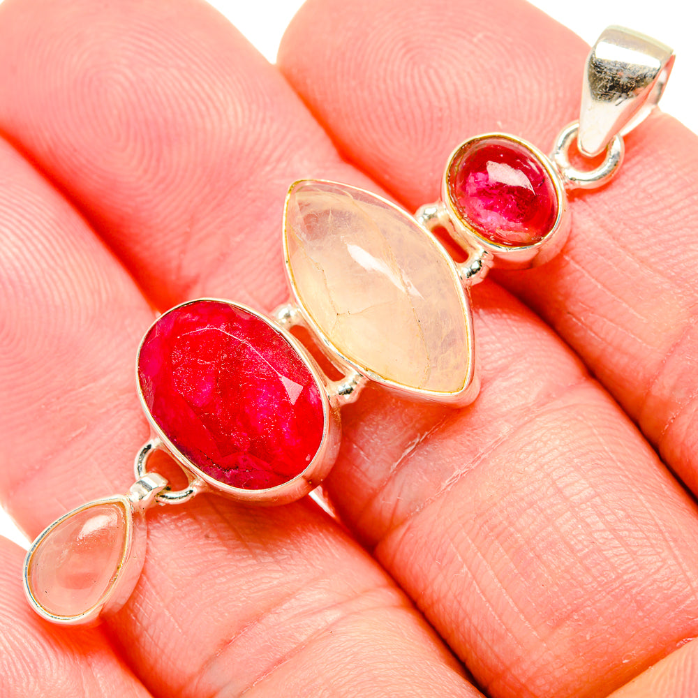 Red Sillimanite Pendants handcrafted by Anasilvercos - PD34242