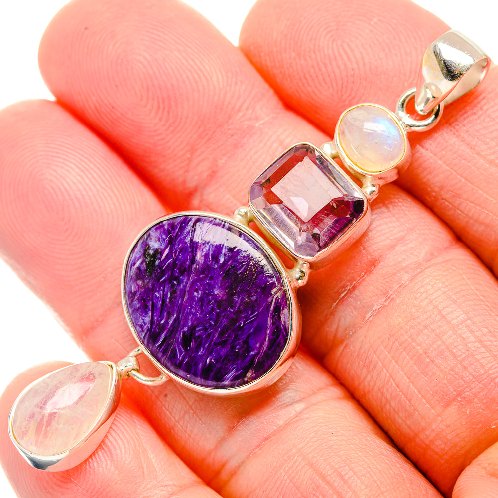 Charoite Pendants handcrafted by Anasilvercos - PD34248