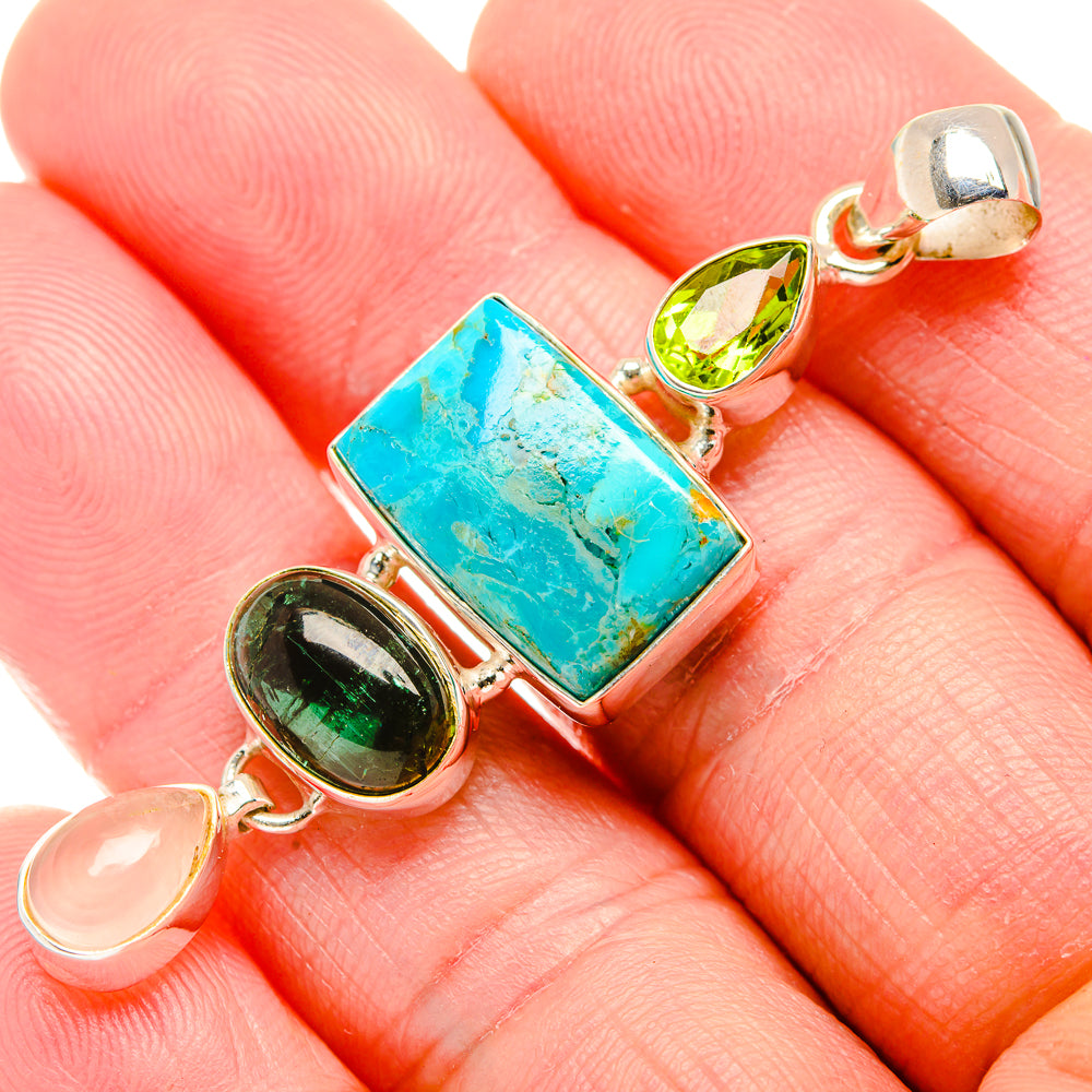 Chrysocolla Pendants handcrafted by Anasilvercos - PD34253
