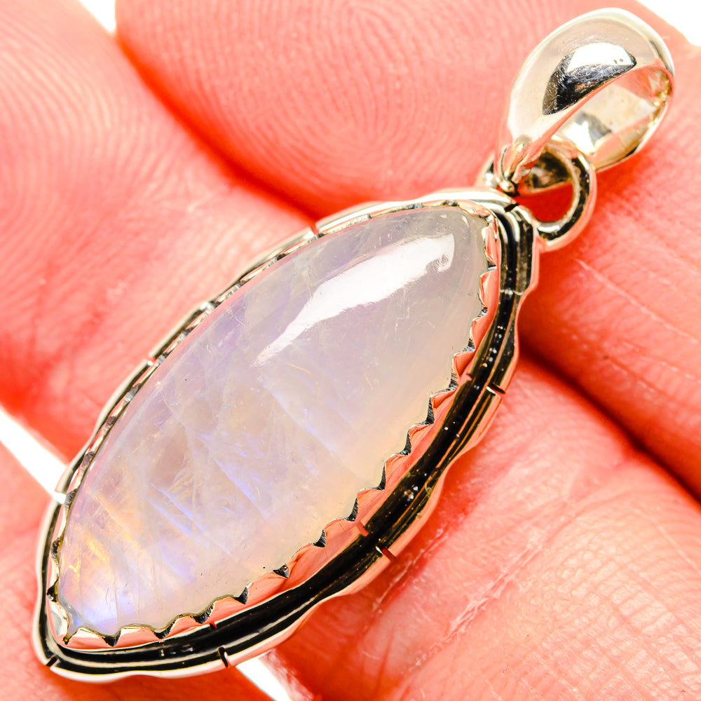 Rainbow Moonstone Pendants handcrafted by Anasilvercos - PD34255