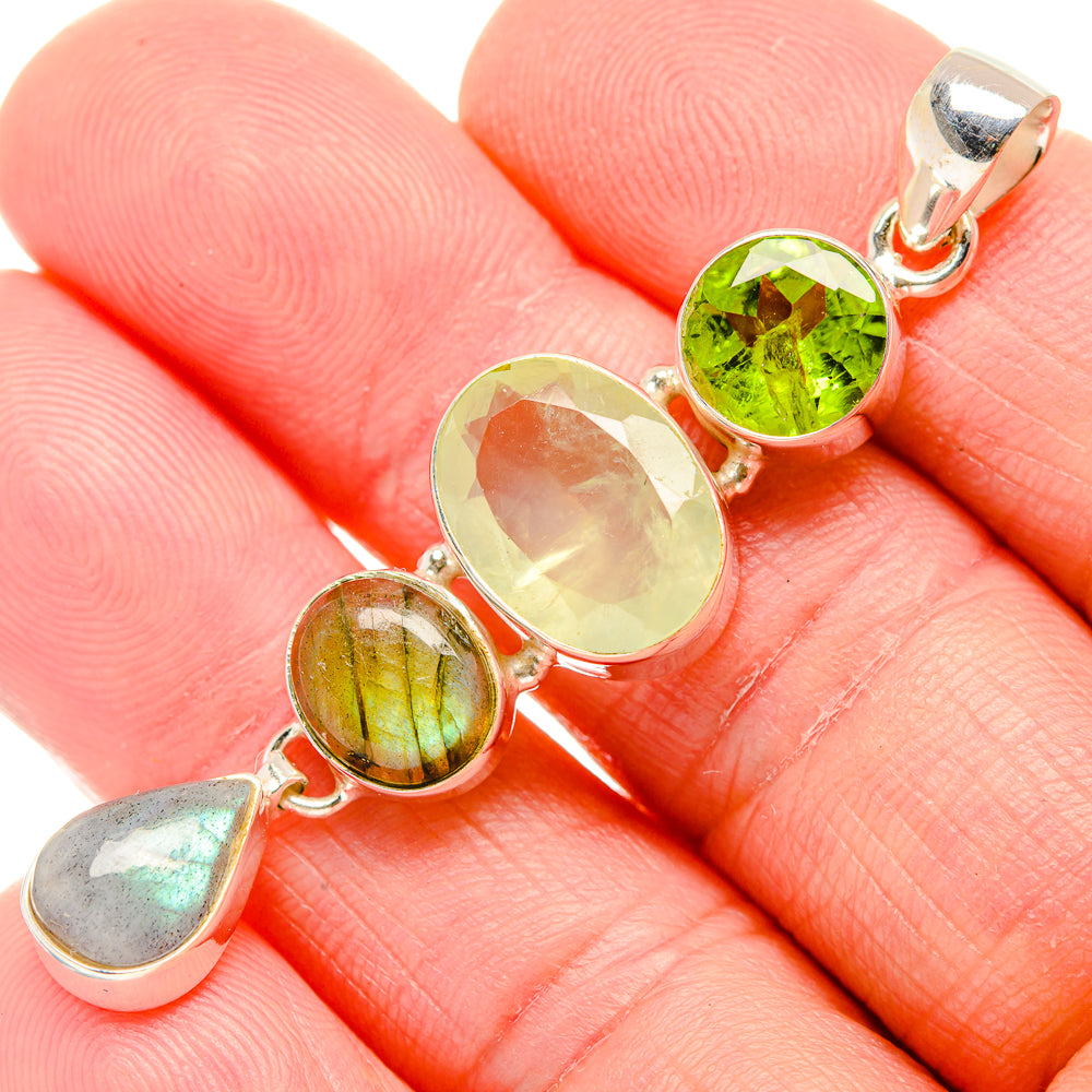 Prehnite Pendants handcrafted by Anasilvercos - PD34257