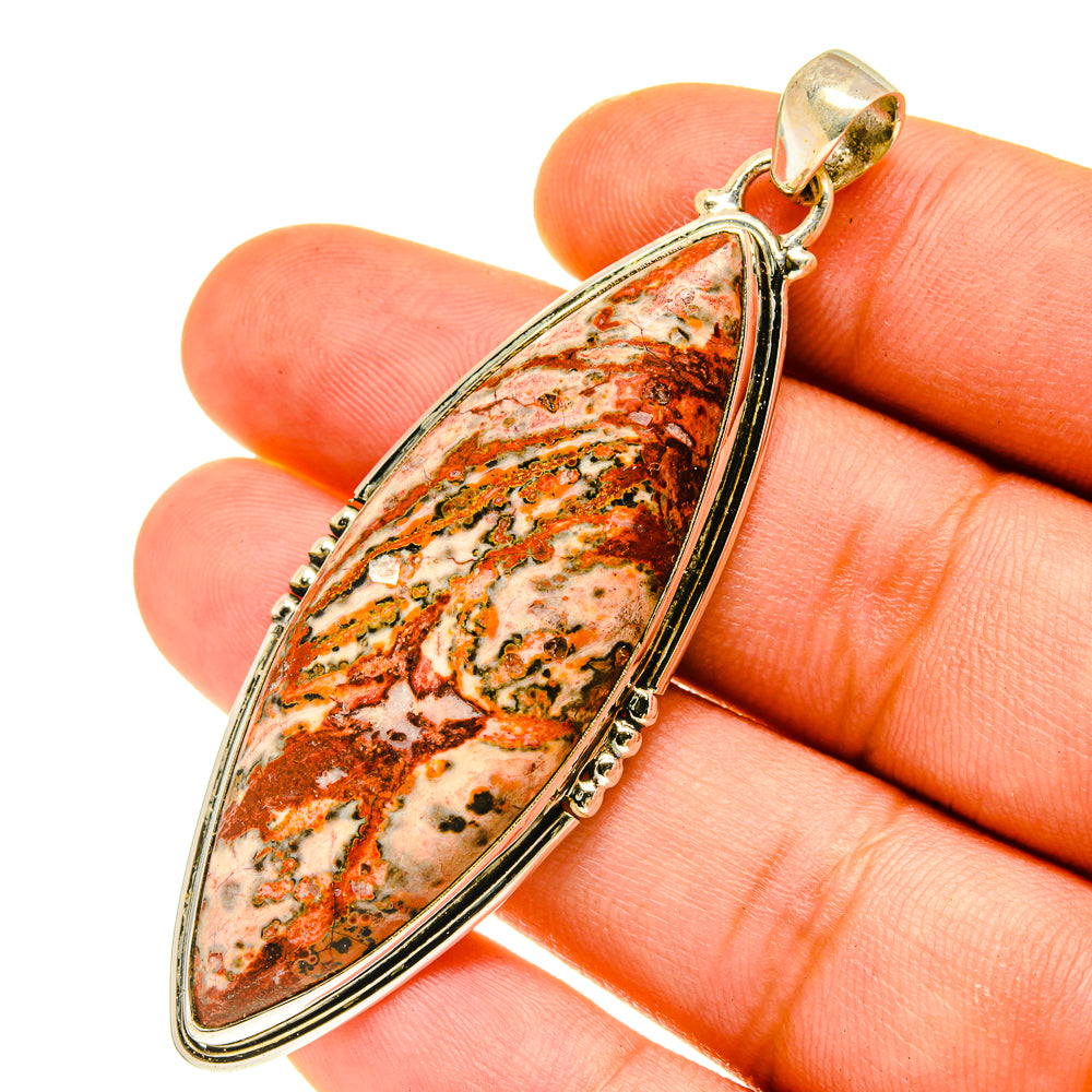 Crazy Lace Agate Pendants handcrafted by Anasilvercos - PD3426