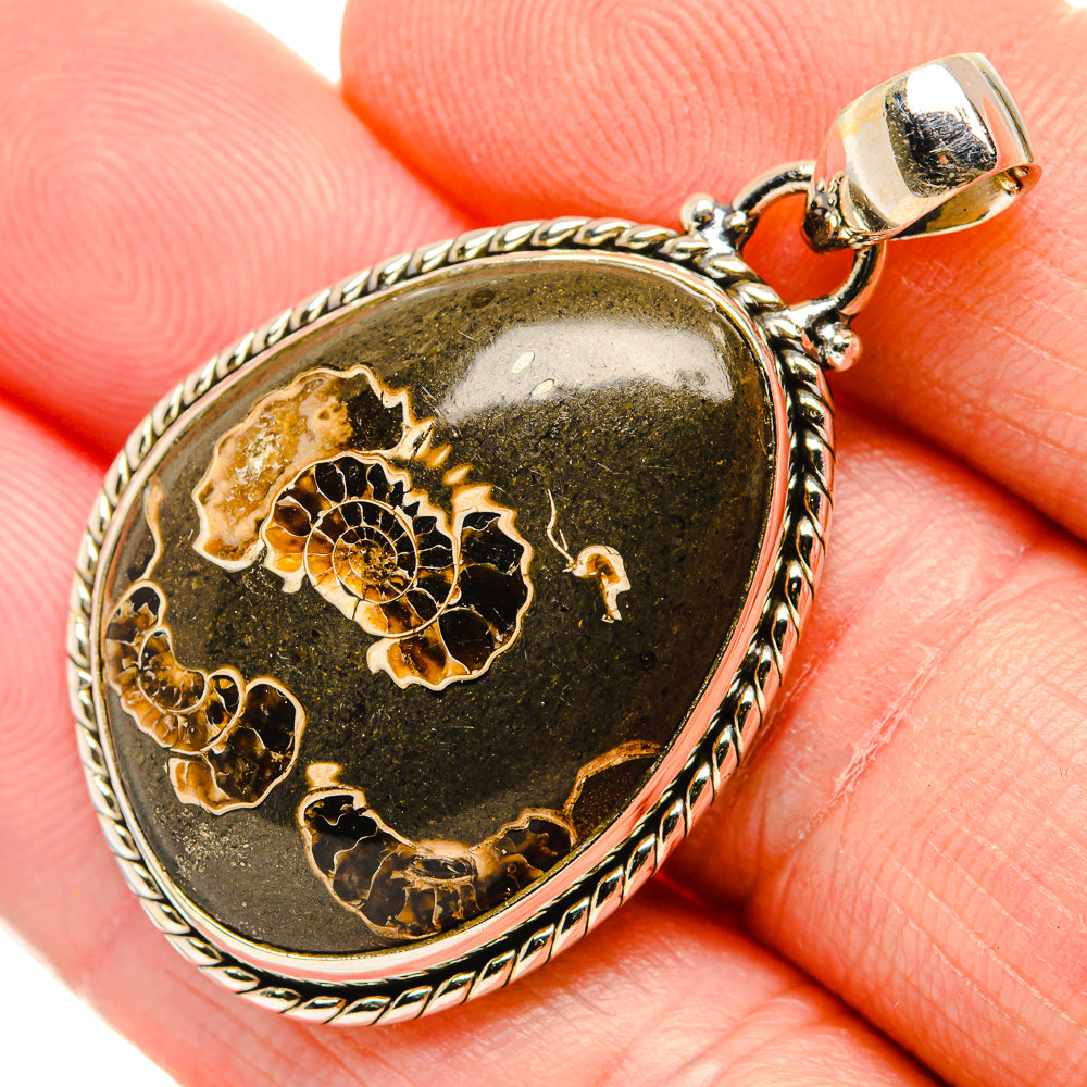 Turritella Agate Pendants handcrafted by Anasilvercos - PD34275