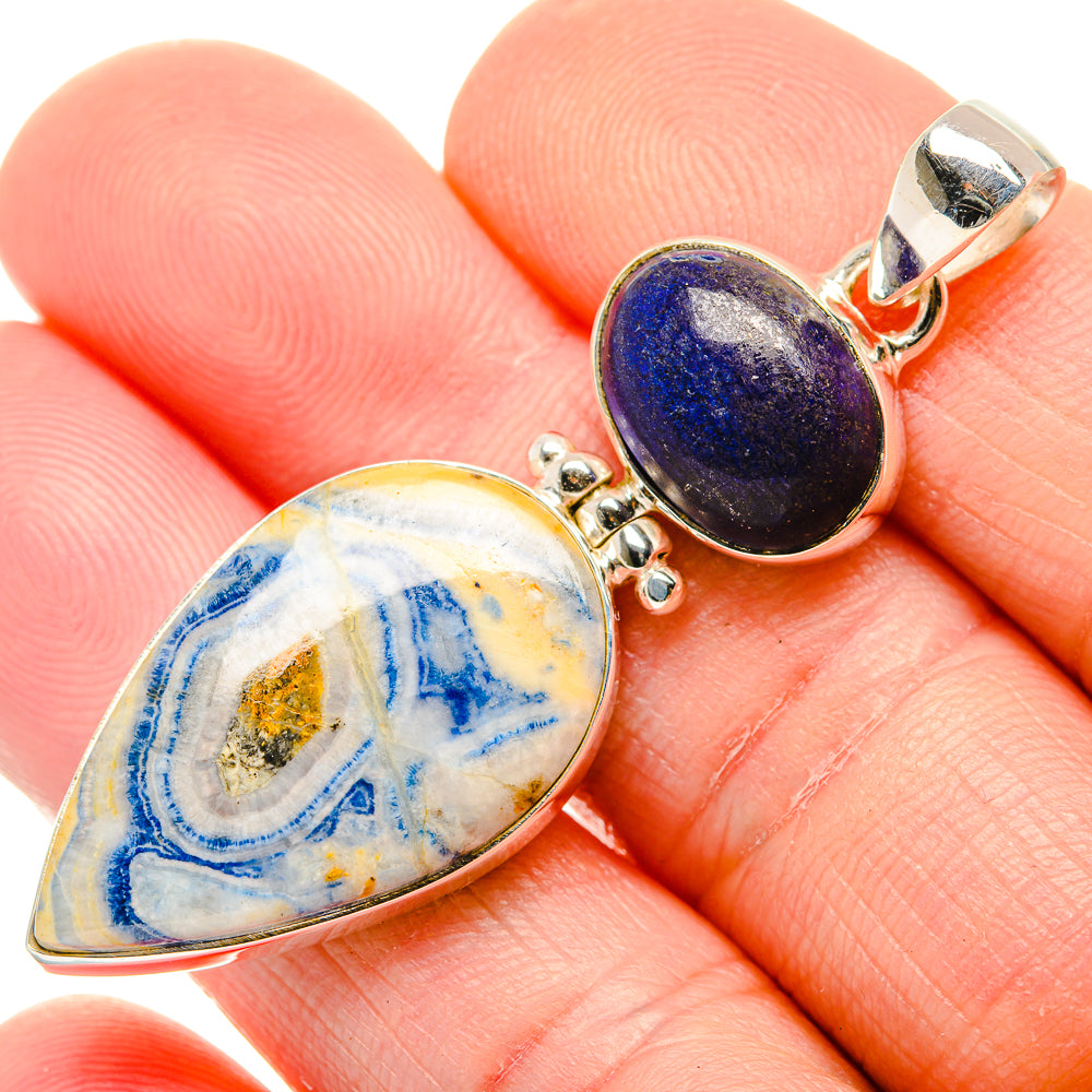 Blue Scheelite Pendants handcrafted by Anasilvercos - PD34279