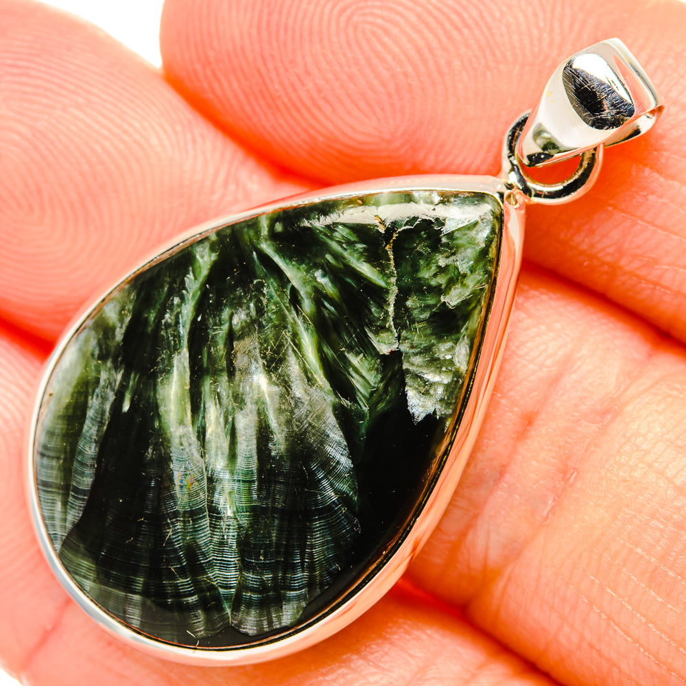 Seraphinite Pendants handcrafted by Anasilvercos - PD34281