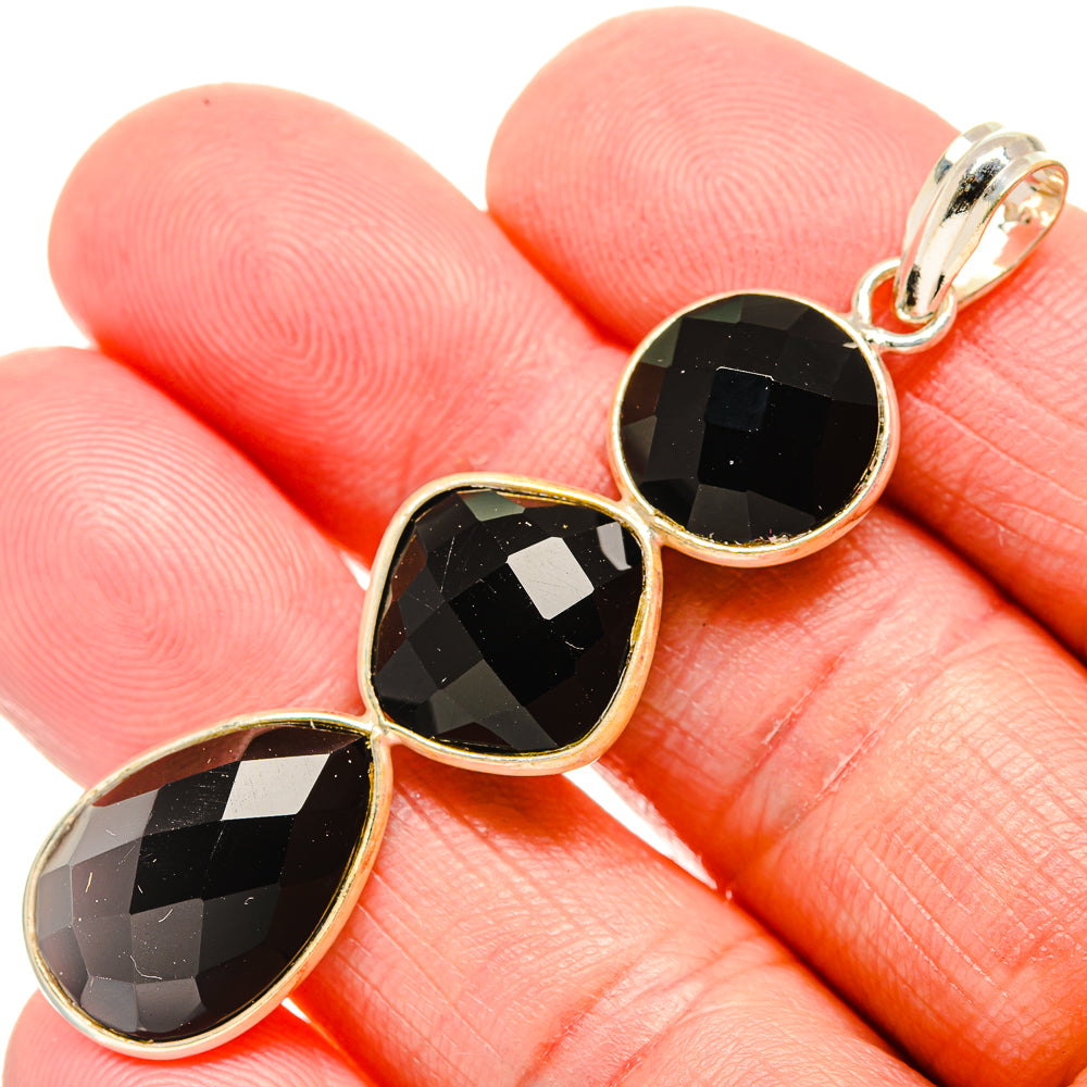 Black Onyx Pendants handcrafted by Anasilvercos - PD34302